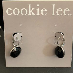 Silver and Black Earrings